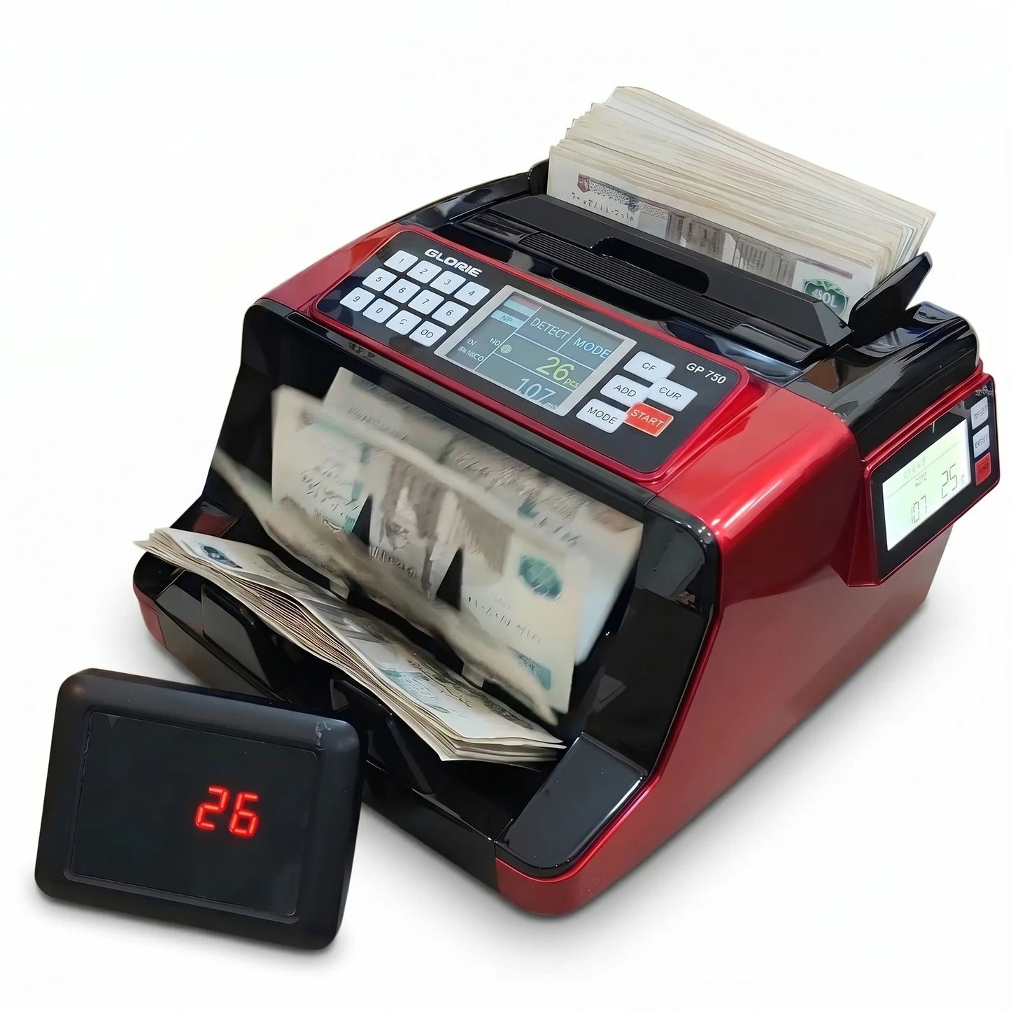 GLORIE GP-750 Money Counting Machine | 5 Currency Value Counter Egypt