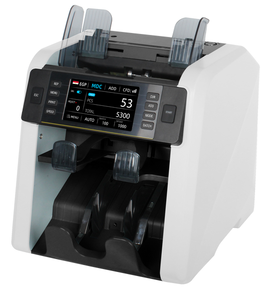 BX-777 Elite (1+1) Money Counting Machine | Dual Pocket Cash Counter with Serial Number Reading in Egypt