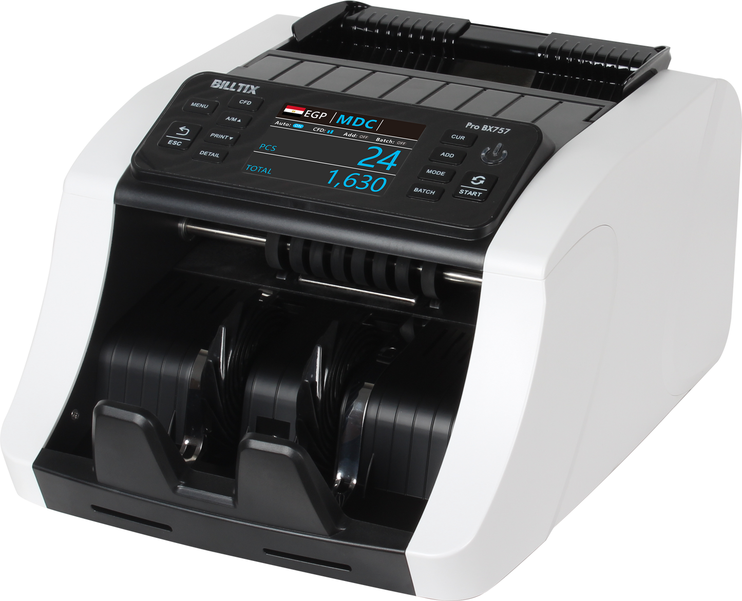 ماكينة عد فلوس وكشف تزوير BX-757 Pro | عد نقد احترافي بقراءة سيريال في مصر