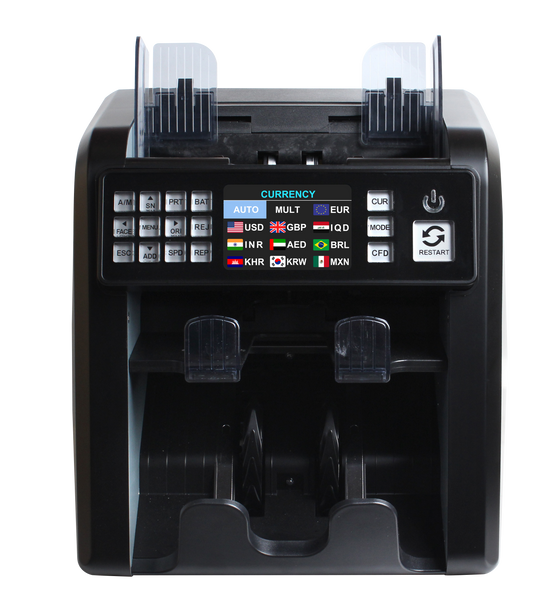 LG-5000 Dual Pocket Money Counting Machine | Mixed Denomination Counter with Counterfeit Detection